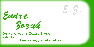 endre zozuk business card